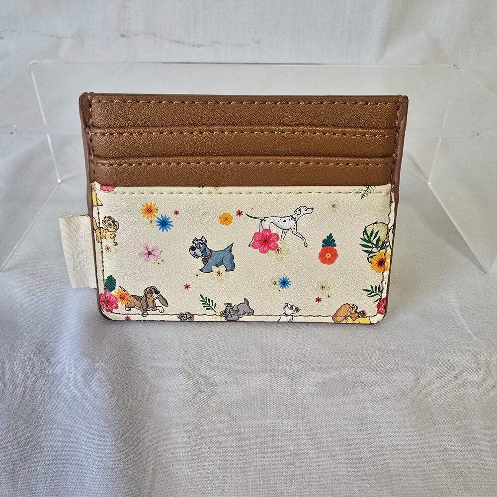 Loungefly Disney Pets & Florals Cardholder Cats & Dogs Multi-Color 4" x 3"